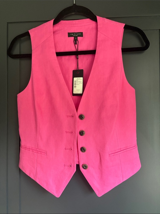 rag & bone Tops - rag & bone fuchsia tailored vest